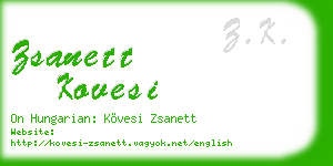 zsanett kovesi business card